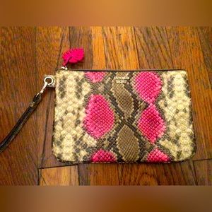 Faux Snakeskin Wristlet Wallet